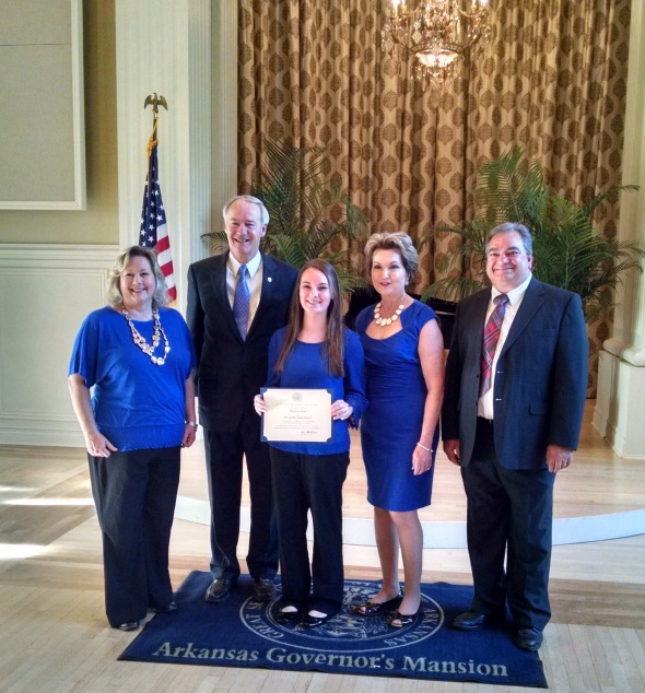 I'm glad the Governor and his lovely wife were able to color coordinate with us!